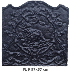 Plaque décorée de cheminée